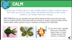 Create an animal from leaves and twigs